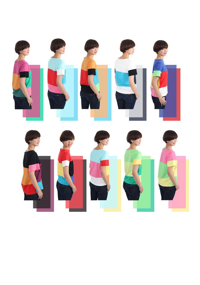 Colorful 2way T-SHIRT 08