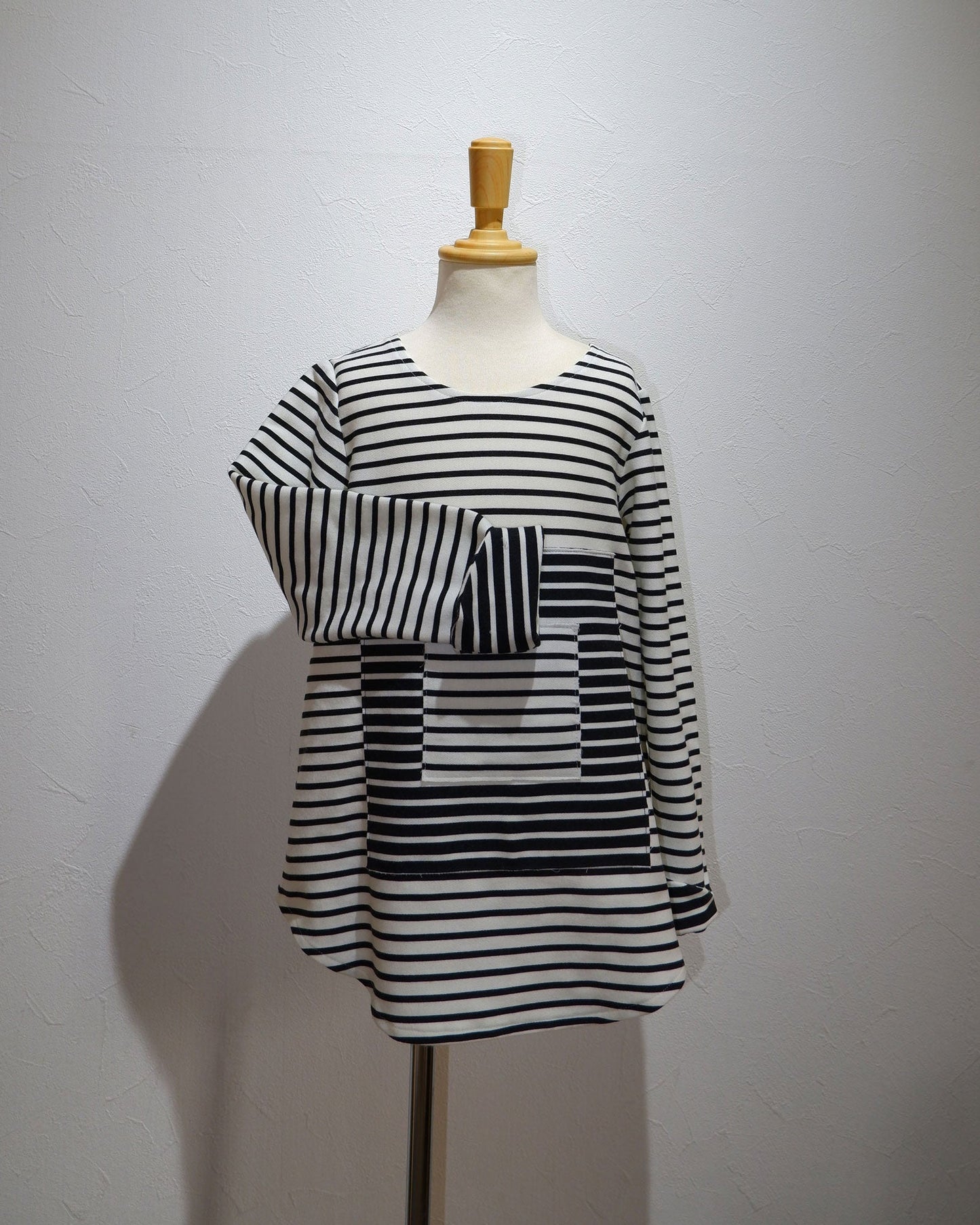 kids ○△□ white□【ボーダーロングTシャツ】